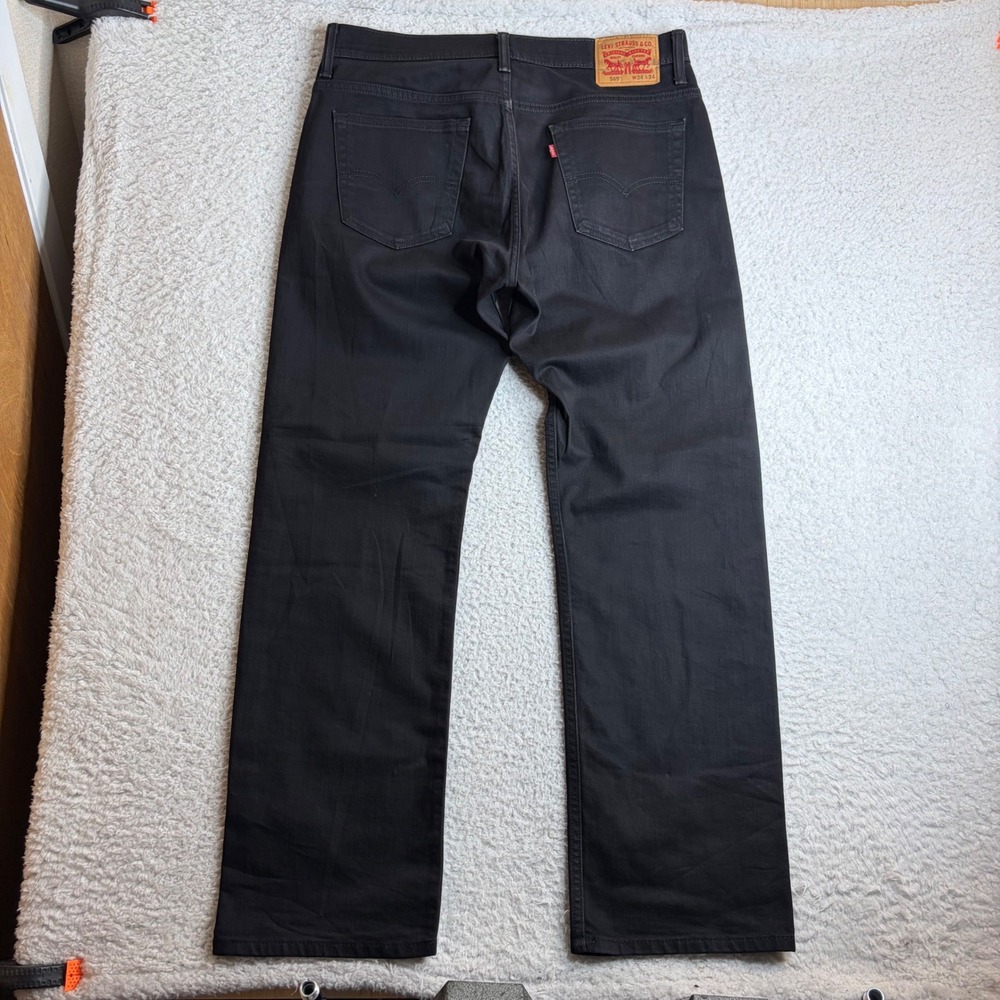 Levis 569 Loose Straight Fit Black Jeans Mens 34x34 (36x32) Baggy